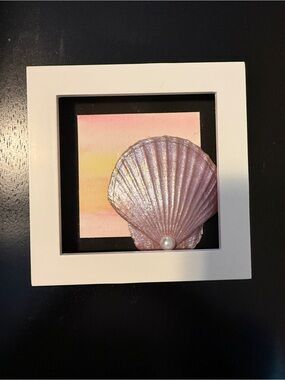 Pink Pearl Shell Framed Wall Art